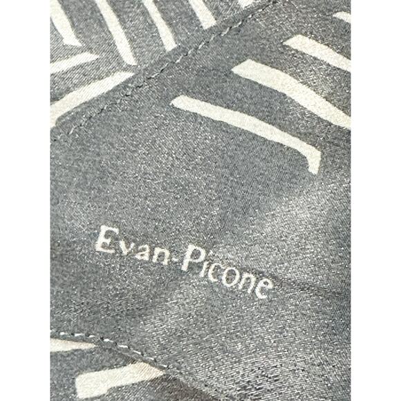 Evan Picone Grey Herringbone Silk Scarf 66"L x 7"W - Picture 6 of 6